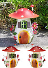 Novelty Garden Ornaments Waterproof Fairy House Outdoor Decoration Red Top Condo