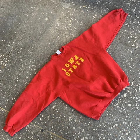 VTG 90s Iowa State Cyclones Crewneck Sweatshirt Adult Red Size XXL Tultex USA Cover