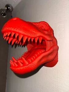T-Rex Dinosaur Head Wall Mounted Decoration Sculpture ANY COLOUR AVAILABLE - Picture 1 of 4
