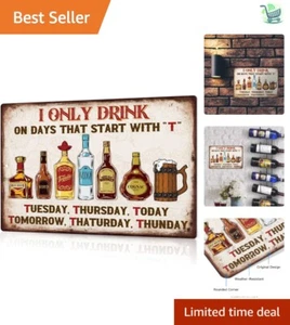 Durable Indoor & Outdoor Metal Bar Sign: Funny Drink Decor for 8" x 12" Spaces - Picture 1 of 8