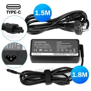 USB-C Type-C Adapter Laptop Charger Power 65W For Lenovo ThinkPad Acer Dell HP - Picture 1 of 12