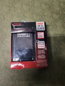 Toshiba Canvio 500GB USB 3.0 External Hard Drive v63600-A NEW SEALED - Picture 1 of 4