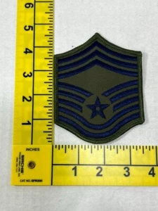 Chief Master Sergeant US Air Force subdued green NEW rank patch uniform AAFES E9 - Picture 1 of 1