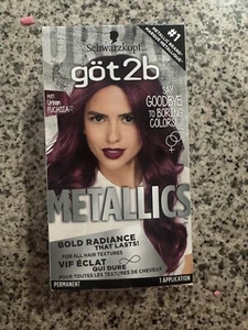 2 Boxes Schwarzkopf Got2b Metallics permanent hair color - Picture 1 of 27