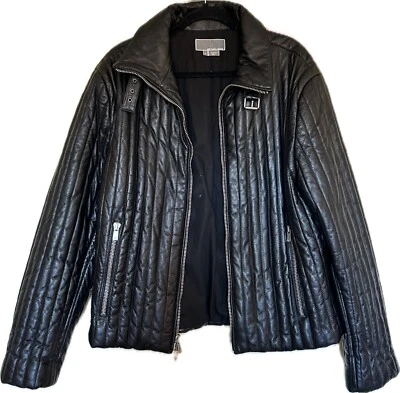 Chaqueta Moto Michael Kors Hombre Cuero Genuino - Talla XL Maravilloso Estado Foto 1 de 4