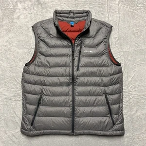Eddie Bauer Vest Mens Large Gray First Ascent StormDown 800 Goose Puffer Outdoor - Picture 1 of 11