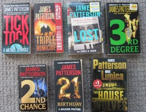 James Patterson Book Lot of 7 Paperback Books Mystery Murder Novels - Picture 1 of 4