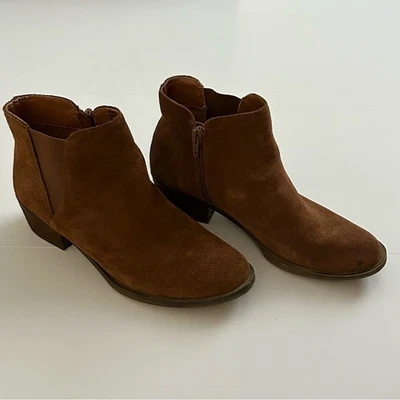 Kensie Garry Camel Marrón Gamuza Punta Redonda Botín Bota Talla 6.5 M Foto 1 de 4