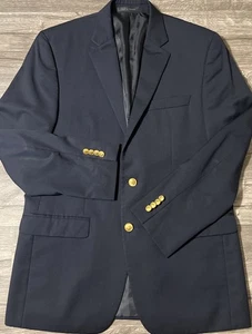 Lauren Ralph Lauren Men’s Navy Sport Coat Blazer Jacket, Gold Buttons, Size 40R - Picture 1 of 13