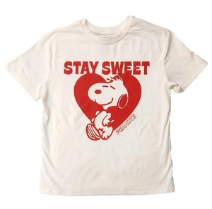 Mädchen Peanuts "Stay Sweet" Oversize Grafik T-Shirt - Beige Gr. L 10/12 (K29) - Bild 1 von 2