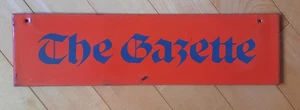 Vintage Montreal Gazette Newspaper Advertising Sign Metal - Foto 1 di 2