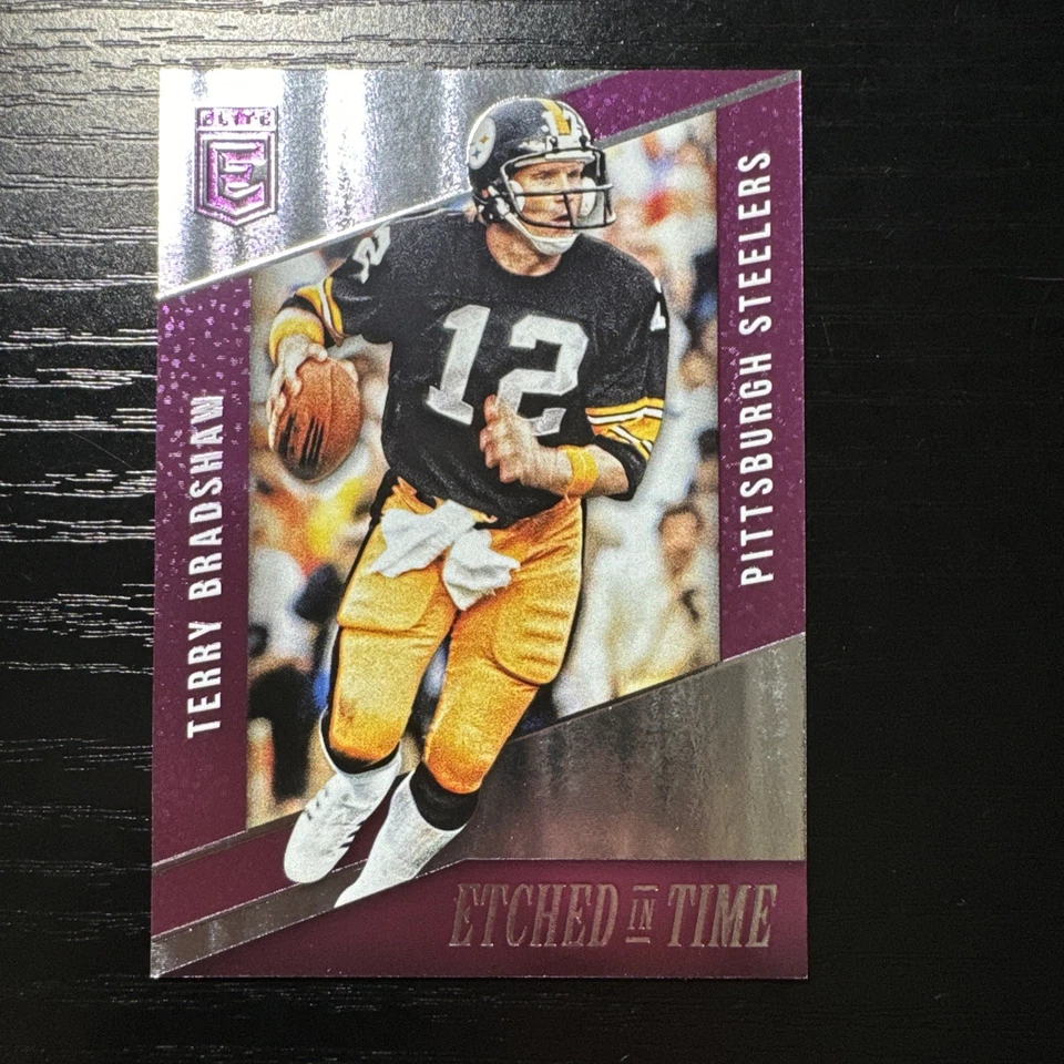 2016 Donruss Elite Etched in Time Purple /49 Terry Bradshaw #ET-TE HOF - Image 1 of 4