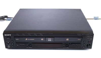 Sony RCD-W500C Compact Disc Recorder Dual Deck 5 Disc Player CD FOR PARTS - Image 1 of 4
