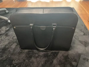 Dunhill D-EIGHT Bolso de Negocios de Cuero Negro Maletín Logo Cremallera Alre... - Imagen 1 de 24