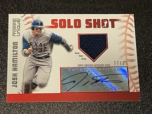 2009 Topps Unique - Solo Shots Josh Hamilton #SSAR-JH Relic Autographs /25 - Bild 1 von 2