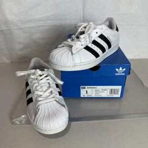 ADIDAS SUPERSTAR KINDER UNISEX SCHUHE C_WEISS/SCHWARZ FU7714-100 - GRÖSSE 1 - Bild 1 von 19