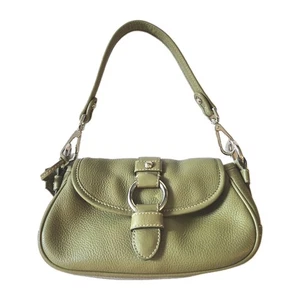 Banana Republic Olive Green Leather Shoulder Bag - Picture 1 of 15