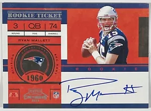 2011 Panini Playoff Contenders Rookie Ticket Ryan Mallett Auto RC #203 - Bild 1 von 2