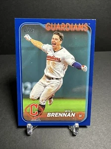 2024 Topps Series 1 Will Brennan Royal Blue #311 Guardians - Picture 1 of 2