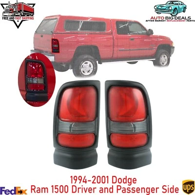Set of 2 Rear Tail Light Assembly For 1994-2002 Dodge Ram Pickup 1500 2500 3500 Foto 1 de 4