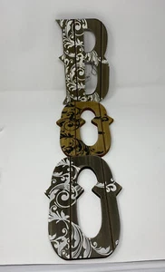 Pier 1 Halloween Spell Out BOO hängendes Schild Holz Wanddeko 30" hoch Neu mit Etikett Vintage - Bild 1 von 4