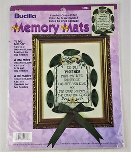 Kit de punto de cruz contado con tapetes con memoria de colección To My Mother Bucilla 42783 - nuevo - Imagen 1 de 6