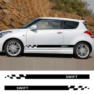 Auto Door Side Decals for Suzuki Swift Car Skirt Stripes Vinyl Sport Styling Car - Picture 1 of 36