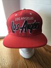 Los Angeles Los Angels Red Embroidered Snapback Hat Cap