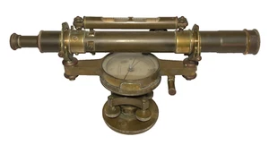 Rare Antique Eugene Dietzgen Co Brass Surveying Transit w/ Compass - Picture 1 of 22