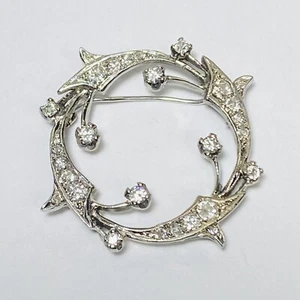 Broche colgante circular diamante 41 mm certificado platino GG 8,8 g - Imagen 1 de 9