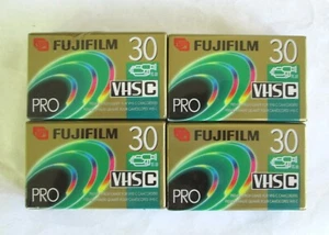 Fujifilm 4 VHS-C TC-30 Camcorder Cassette Tapes NEW - Picture 1 of 3