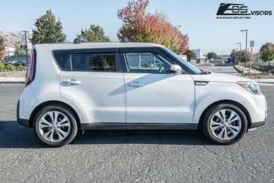 For 14-19 Kia Soul EV Factory Tape-On Side Vents Window Visors Rain Deflectors - Image 1 of 4
