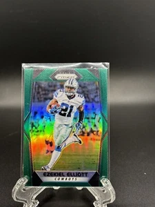 2017 Panini Prizm Green Prizm Ezekiel Elliott #12 Cowboys - Picture 1 of 2