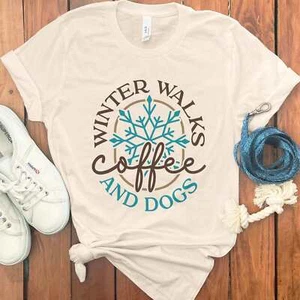 WINTER WALKS DOG T-SHIRT - Picture 1 of 40