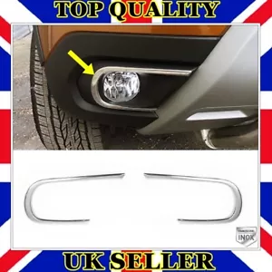 Marco de lámpara antiniebla cromada 2 piezas acero inoxidable para DACIA DUSTER 2018-UP - Imagen 1 de 10
