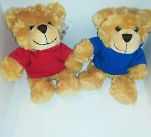 Soft Teddy Bear. Soft Teddy With Hoodie.   Red/Blue Teddy Bear.