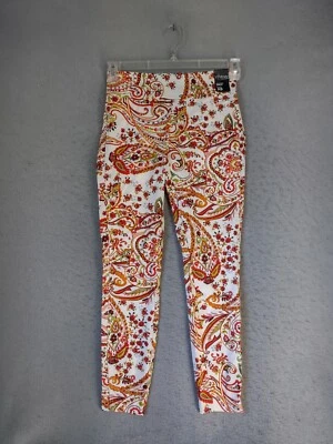 New York Company NYC Womens Pants XS Paisley High Waist Ankle Whitney Pull On - Image 1 of 4