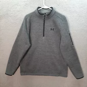 Under Armour Sweater Adult Extra Large Gray Specialist Fleece Sweatshirt 1/4 Zip - Picture 1 of 11