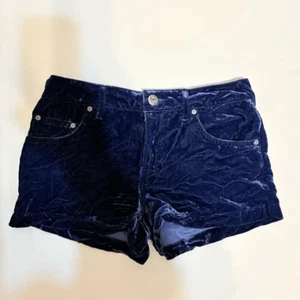 Free People Women's Velvet Shorts Size 25 Navy Blue - Picture 1 of 7