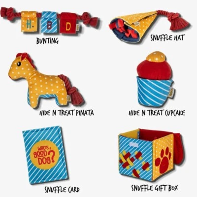 Interactive Dog Toy Celebration PAWTY Bundle Snuffle Treat Hide Fun Pup 6 Items! - Image 1 of 4