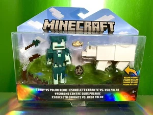 2022 Minecraft Craft-A-Block Figure 2-Pack: STRAY vs POLAR BEAR - Picture 1 of 9