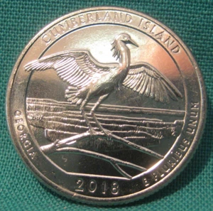 2018 - D Washington 25c - ATB Serie - Cumberland Island - Auswahl Stempelglanz - #402-44 - Bild 1 von 2