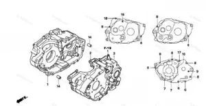 Honda TRX400ex 400ex Stainless Steel Crankcase Bolt Kit Fourtrax  Polished Set - Bild 1 von 5