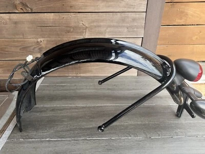 Triumph Bonneville Bobber Rear Mudguard (Fender) Jet Black Complete Rear End - Image 1 of 4