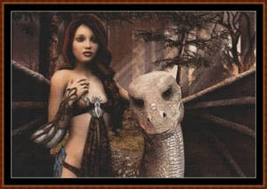 FANTASY FRIENDS ~ Kreuzstichmuster (Punto Cruz Croce Kreuzstich) (Drache) - Bild 1 von 5