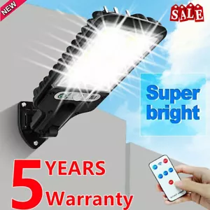 9000W LED Solar Flood Light Motion Sensor Security Wall Yard Street Outdoor Lamp - Picture 1 of 17