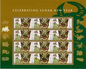 2009 Celebrating Lunar New Year Ox 42 cents Twelve Stamps Self-adhesive Stamps - Picture 1 of 2