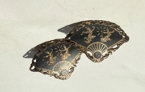 Vintage Siam Niello Sterling Silber Ohrringe Fächer Schraubverschluss LS - Bild 1 von 6