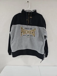 Vintage Green Bay Packers Lee Sport 1/4 Zip Pullover Fleece Embroidered Size M - Picture 1 of 12