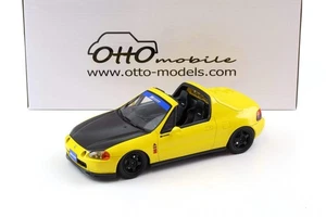 Otto 1996 Honda Del Sol Spoon Phoenix Yellow w/ Black Hood 1:18 OT1154 - Picture 1 of 14